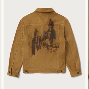 One of these days Along The Fence Trucker Jacket | Tobacco Suede leather jacket